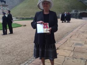 Dr Frances Lannon, former LMH Principal, invested at Windsor castle