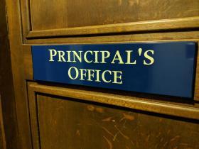 Principal's Office sign