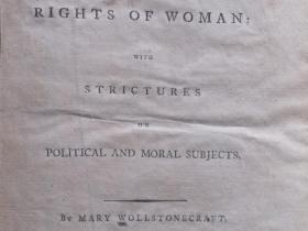 The LMH copy of Vindication of the Rights of Woman by Mary Wollstonecraft 