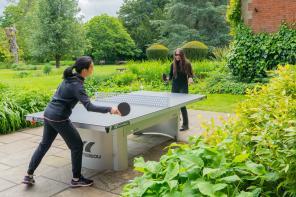 Students playing table tennis at LMH