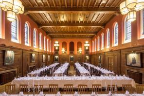 LMH Dining Hall prepared for a formal dinner