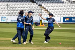 Photo of Oxford University cricketers playing a T20 match at Lords