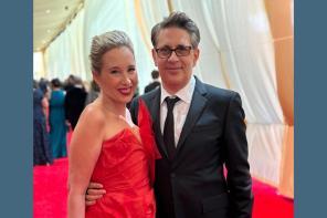 Photo of Danny Cohen and his wife Professor Noreena Hertz on the 2024 Oscars red carpet