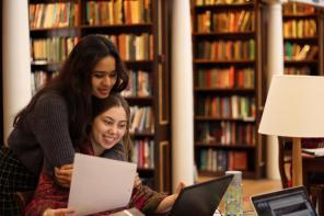 Students in LMH library (photo credit: Munirah Patel)