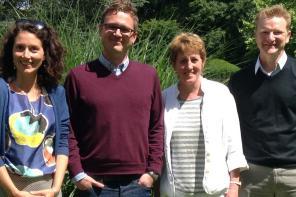 LMH Fellows and Tutors Alexandra Braun, José Goicoechea, Helen Barr and Philip Biggin