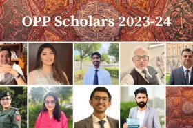 Photo montage of scholars for the Oxford Pakistan Programme