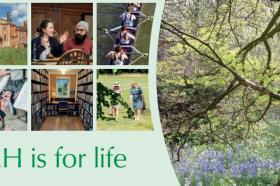 Montage of photos of LMH's grounds with text: LMH is for Life