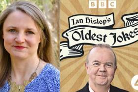 Photo of Professor Marion Turner, who has long brown hair, next to a photo of Ian Hislop