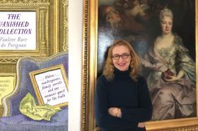 Side by side images of the cover of 'The Vanished Collection' and Pauline Baer de Perignon