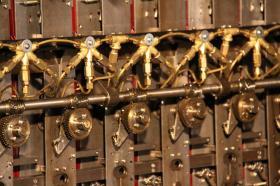 Close up of codebreaking equipment at Bletchley Park