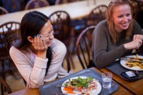 LMH students in dining hall