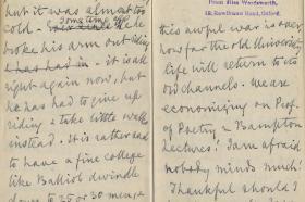 Wordsworth letter 1916