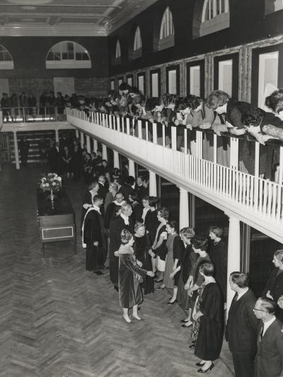 Photo of Her Majesty Queen Elizabeth II Opening the LMH Library in 1960